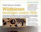 Wildbienen im Garten - Sie benötigen unsere Hilfe
