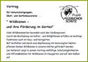 Vortrag für Naturschutzgruppen, Obst- & Gartenbauvereine über 'Wildbienen - und ihre Förderung im Garten'